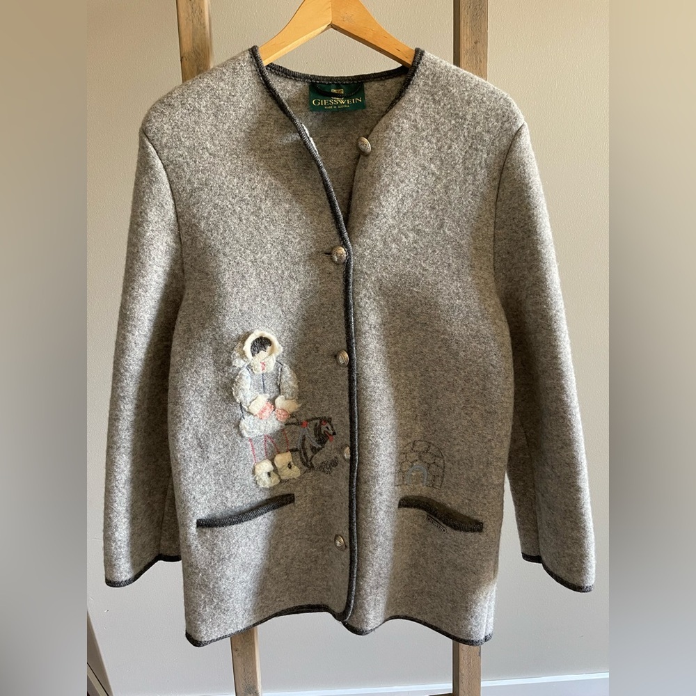 Vintage Giesswein Charcoal Wool Sweater